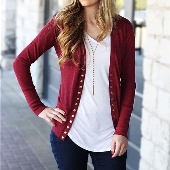 ShopEvelynne Jackets & Blazers - PERFECT CARDIGAN SNAP BUTTON CARDIGAN